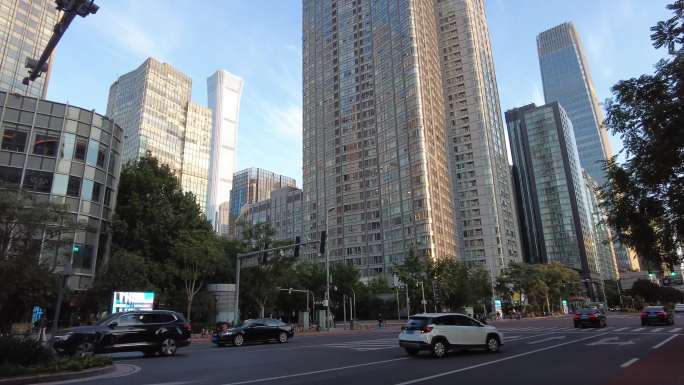 北京首都国贸CBD下班回家金融中心写字楼