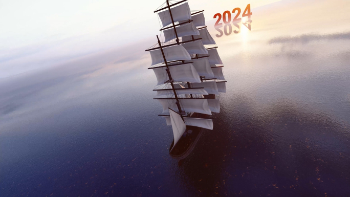 4K新征程海上帆船扬帆起航驶向2024