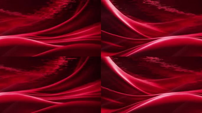 6K宽屏红色红布抽象概念背景