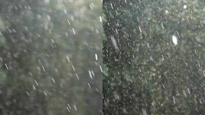 农村院落暴雨雷阵雨