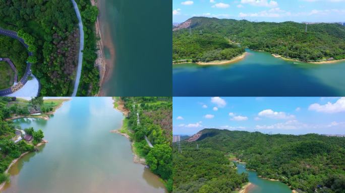 金钟水库 航拍中山美景