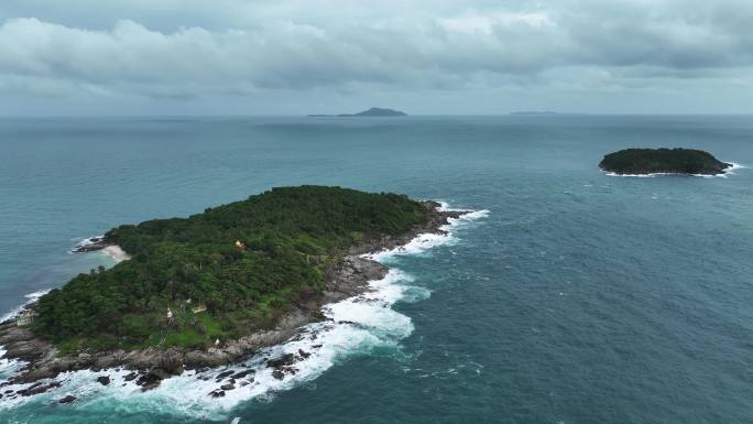 航拍泰国普吉岛本岛及周边海岛自然风光