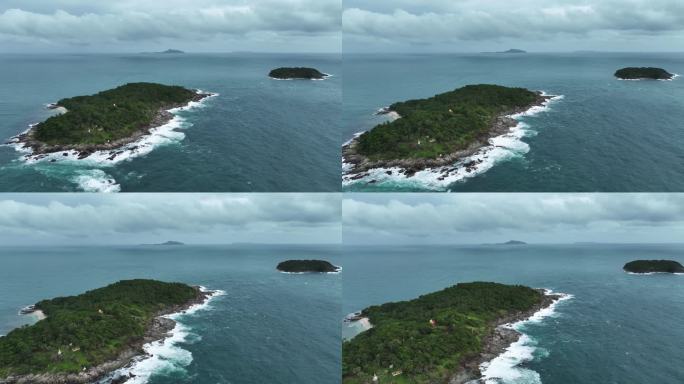 航拍泰国普吉岛本岛及周边海岛自然风光