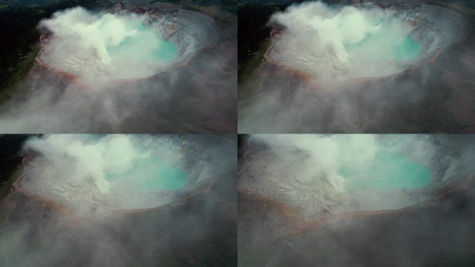 火山湖航拍