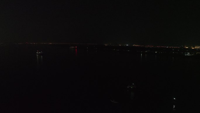 九江长江国家文化公园夜景航拍九江夜景风光