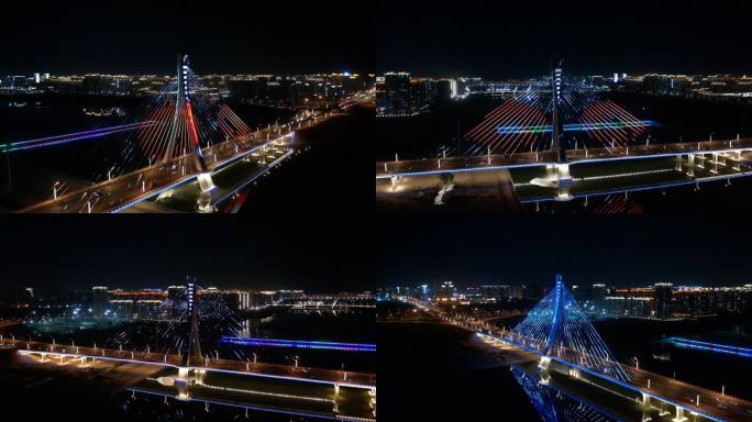 大同开源桥夜景航拍