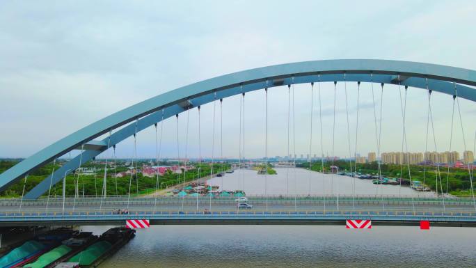 上海大治河水闸河道（浦星公路）4K航拍