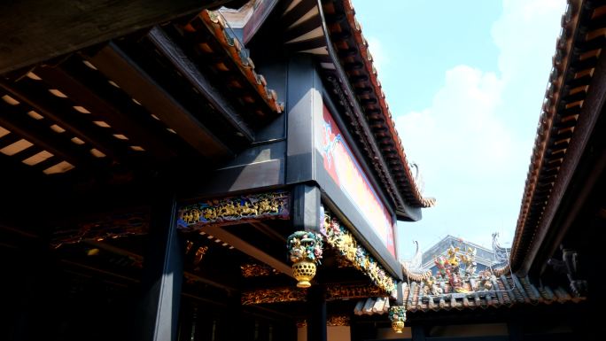 中式传统古建筑 雕梁画栋