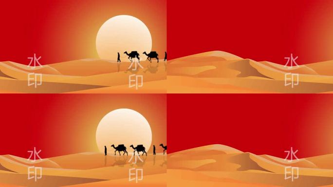骆驼沙漠丝绸之路
