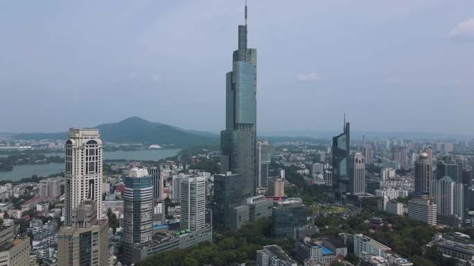 南京西桥街紫峰大厦网红打卡地航拍