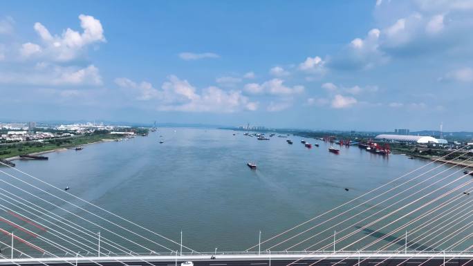 鄂黄大桥4K高清原创运动镜头航拍