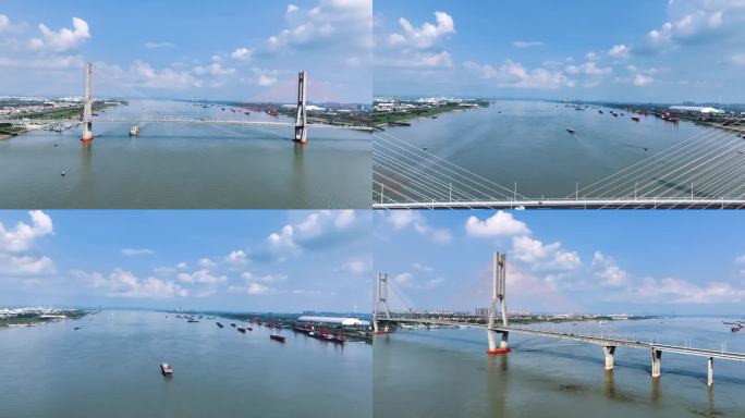 鄂黄大桥4K高清原创运动镜头航拍