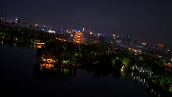 8K大明湖夜景航拍悟3