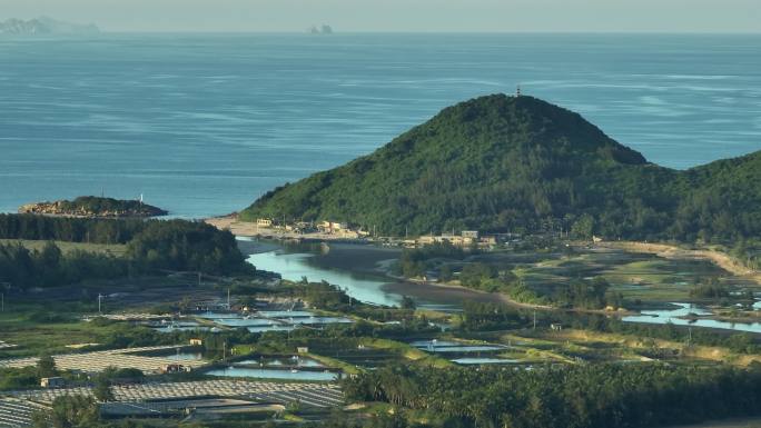 海南文昌龙楼镇宝陵河出海口