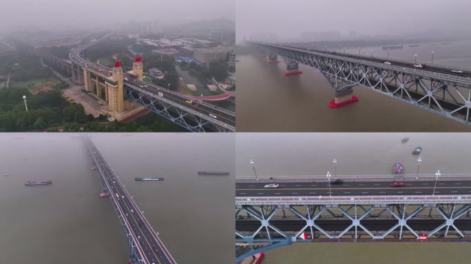 南京长江大桥航拍4K御三2