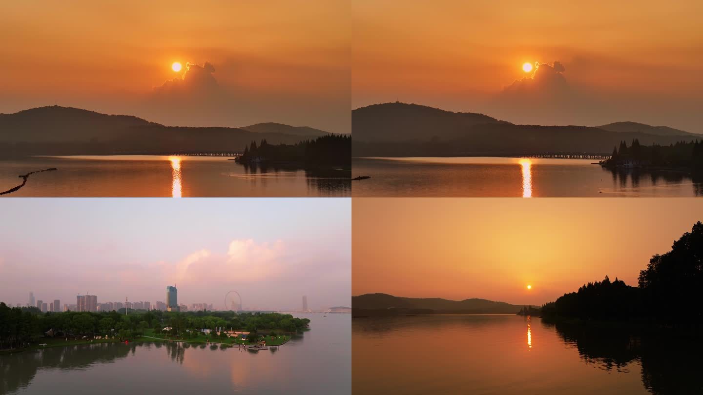 无锡太湖 蠡湖 夕阳日落