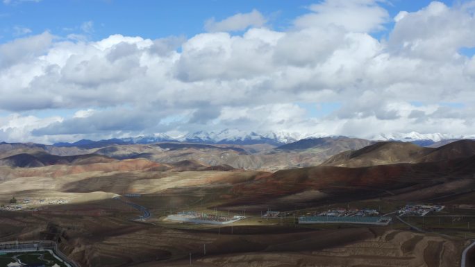 航拍藏区高山云海