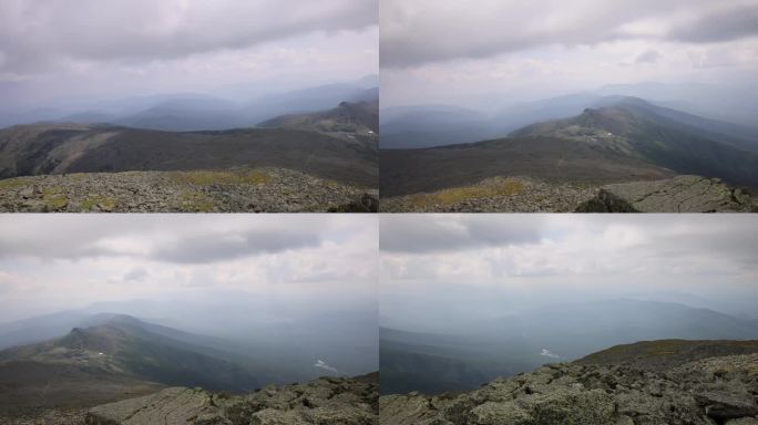 潘从左至右拍摄了华盛顿山顶的景色