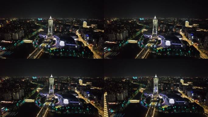 杭州城市风光城市建设航拍