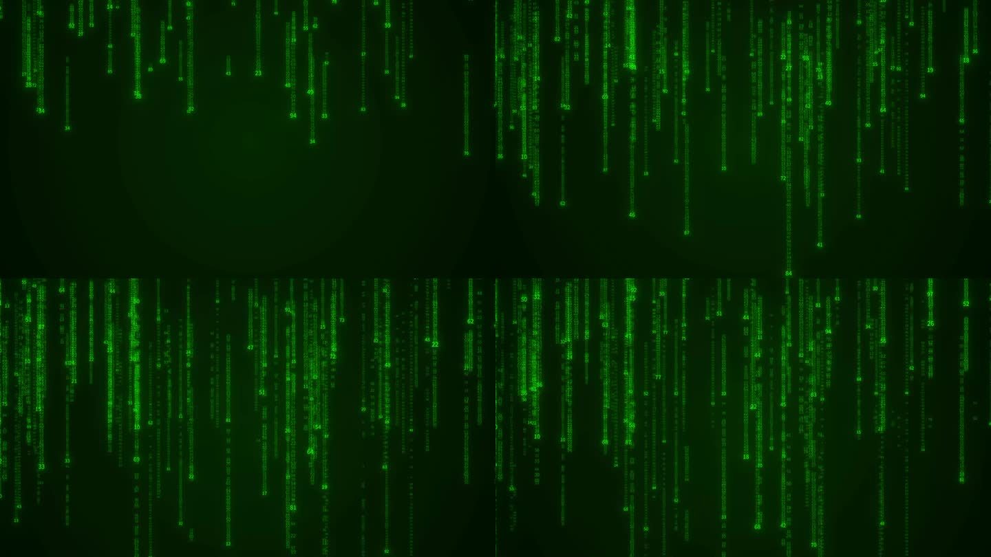 绿色粒子数据科技背景