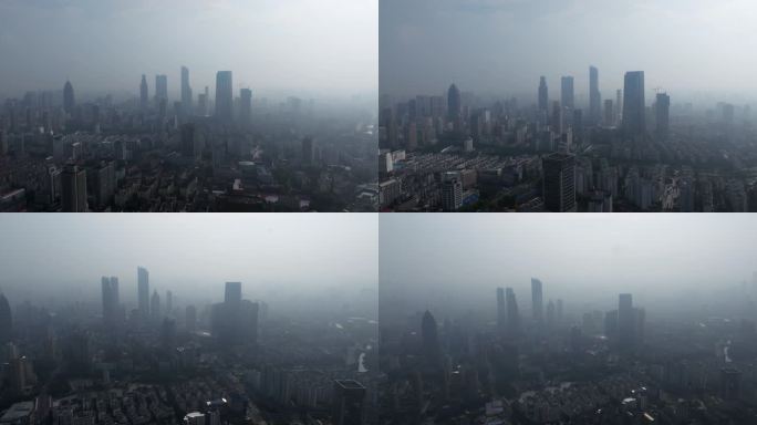 【5k合集】航拍无锡雾霾城市