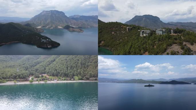 泸沽湖女神山、情人滩航拍 4K画质