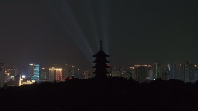 瑞安夜景 隆山塔 温州瑞安