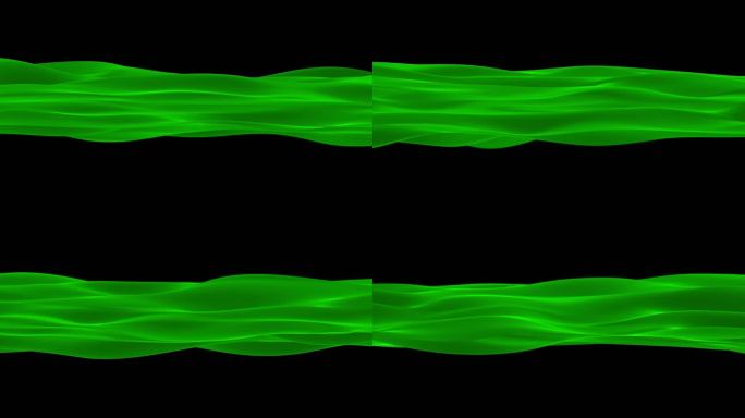 4K绿色绸缎飘舞无缝循环带通道