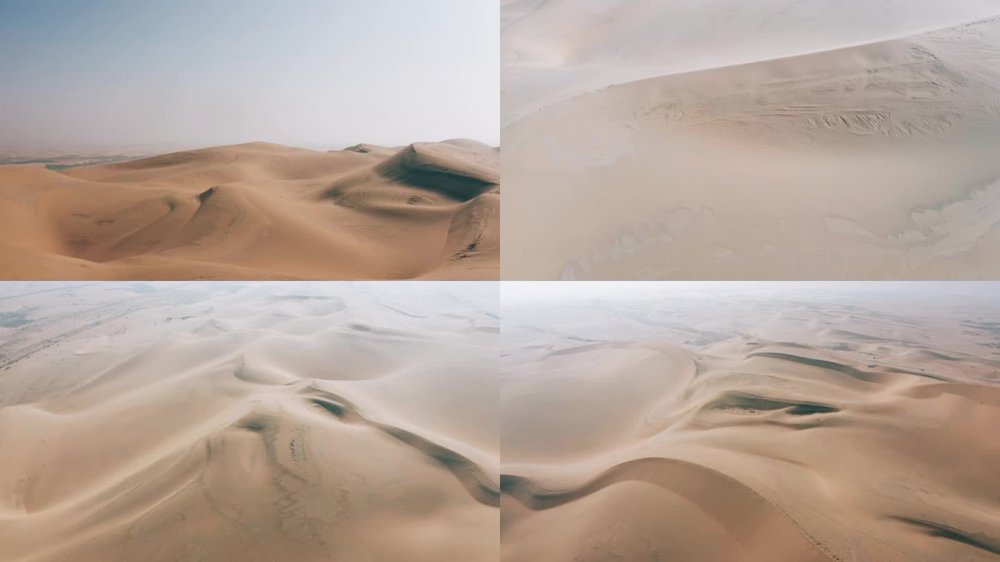 内蒙古阿拉善乌兰布和沙漠低空飞跃沙丘