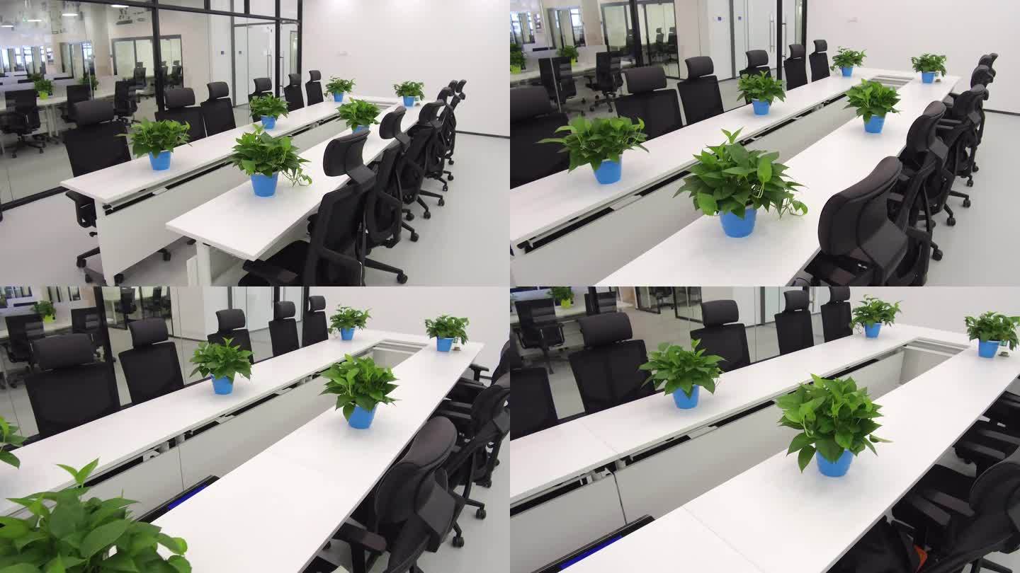 会议室空境 盆栽 桌椅