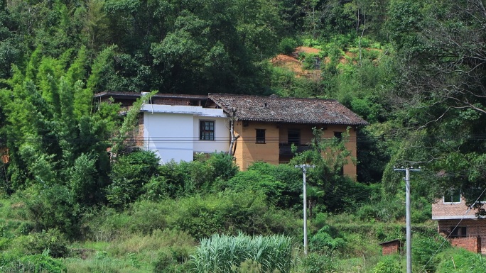 农村老房子山间小屋生态