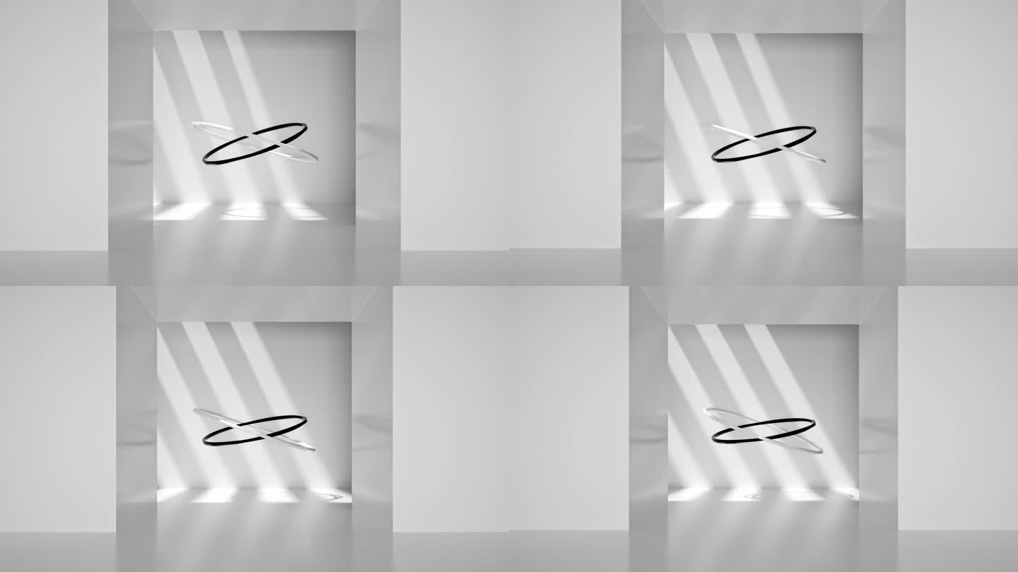 创意简约白色现代艺术中心空间地产光影背景