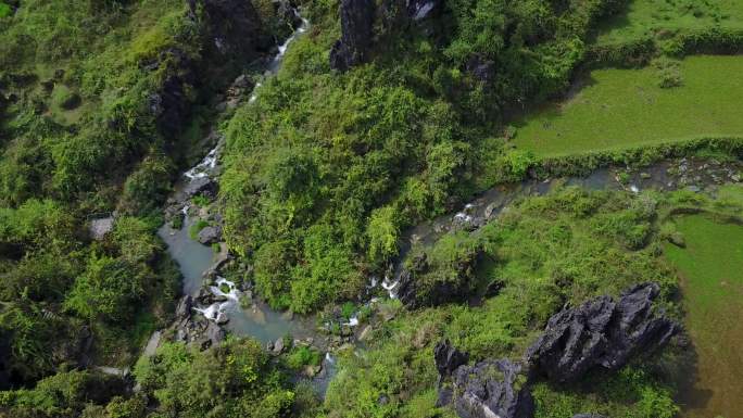 C湖南花垣绿水青山村落4k航拍