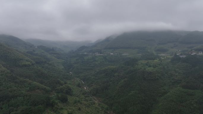 航拍丽水云和梯田