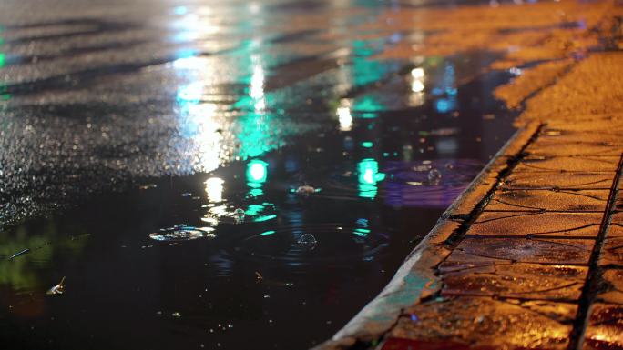 雨夜城市情绪氛围感空镜