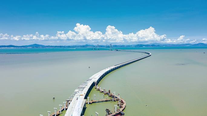 广东深中通道跨海桥梁工程建设施工