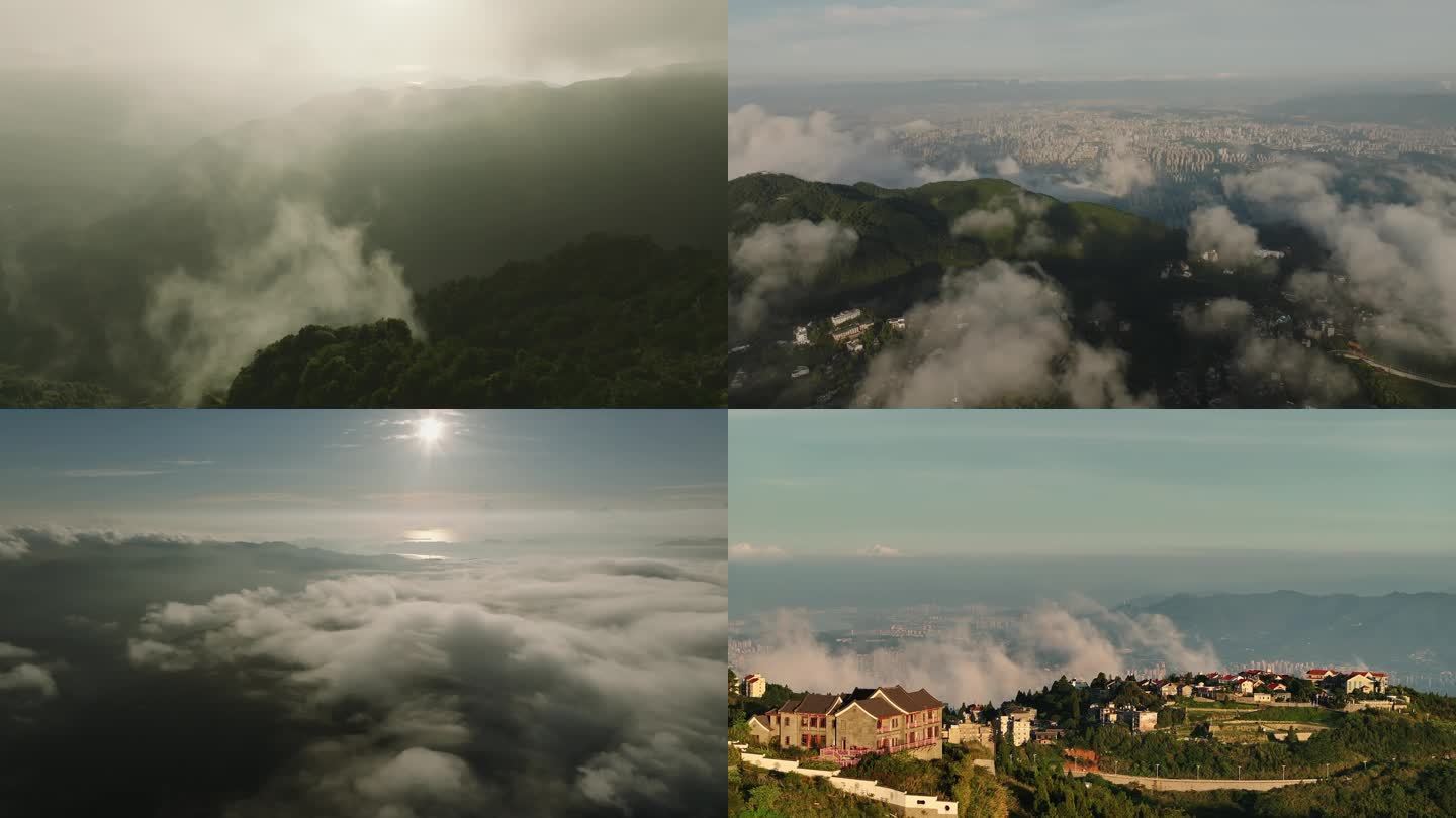 福州云层之上航拍视频素材4K商用