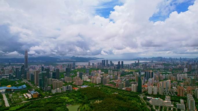 深圳市高楼大厦城市天际线都市风光