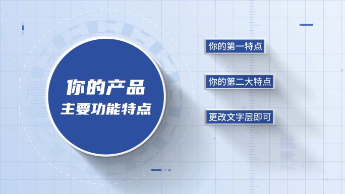 四大分类功能要点展示ae模板