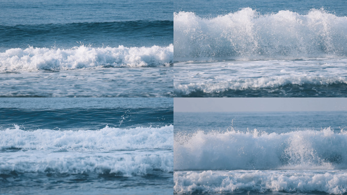 海浪飞溅升格镜头