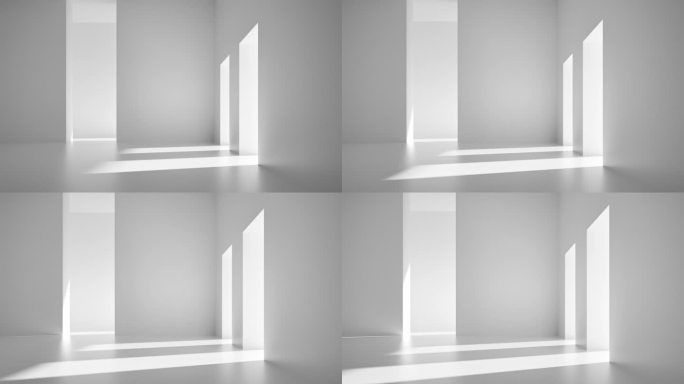 创意简约白色现代艺术中心空间地产光影背景