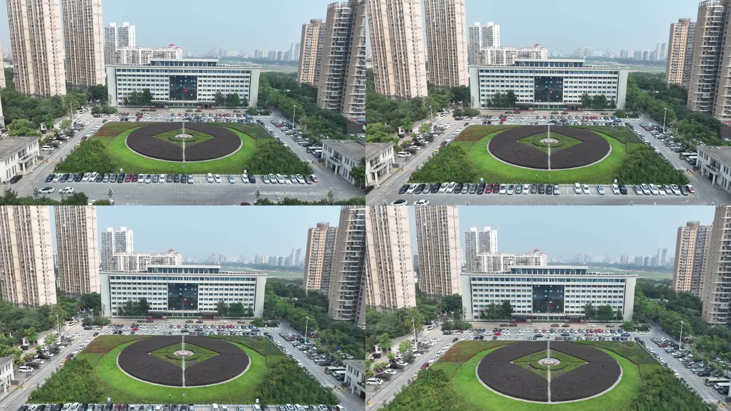 九江市浔阳区人民政府建筑航拍九江市中心