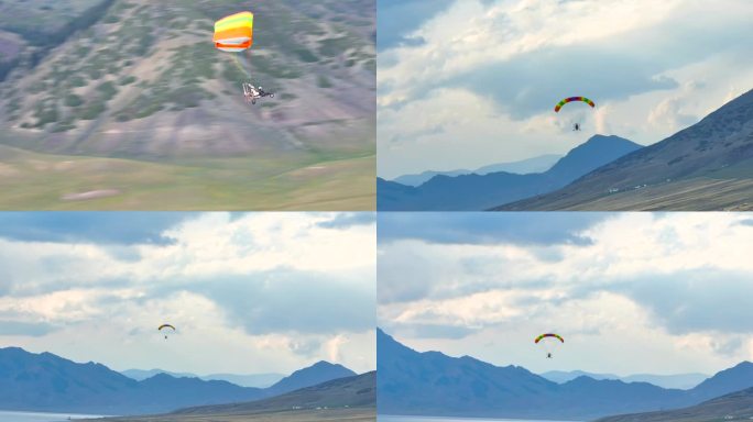 滑翔伞 滑翔 飞翔 【4K】航拍