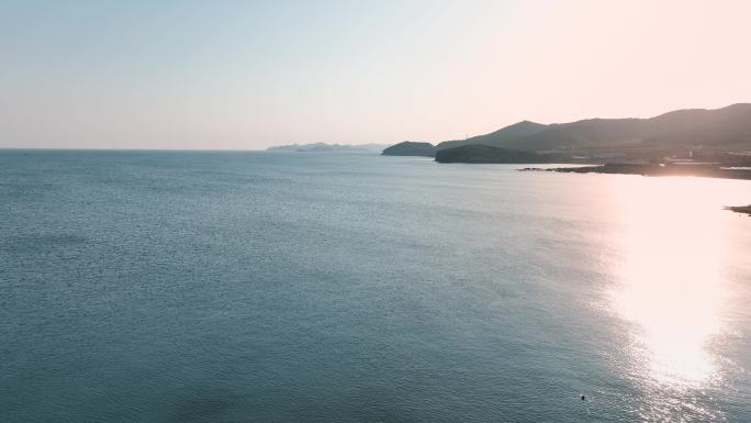 4K大连海边海滨礁石自然风景风光航拍