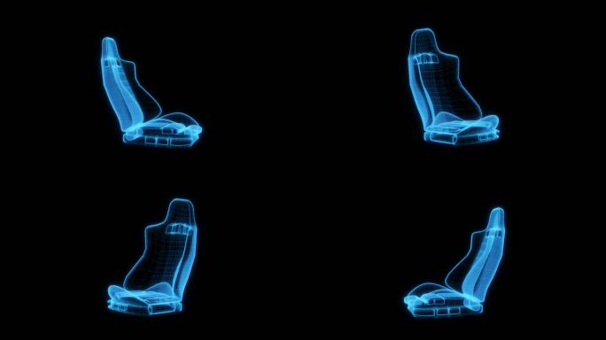 C4D渲染 全息汽车座椅