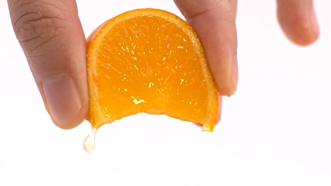 白背景切冰糖橙