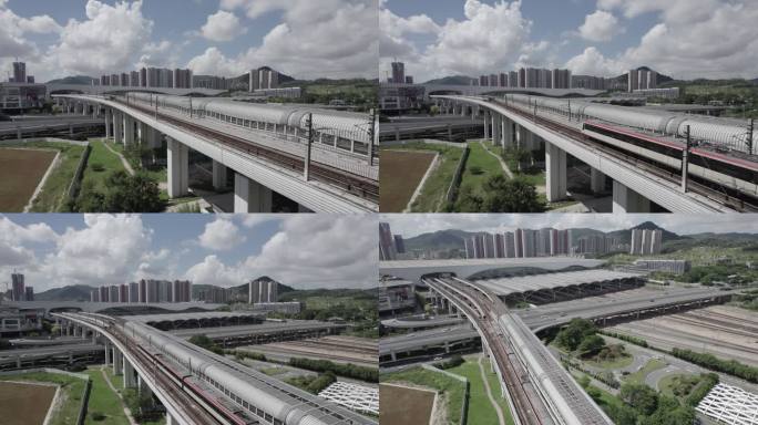 港铁4号线龙华线2023年4k航拍