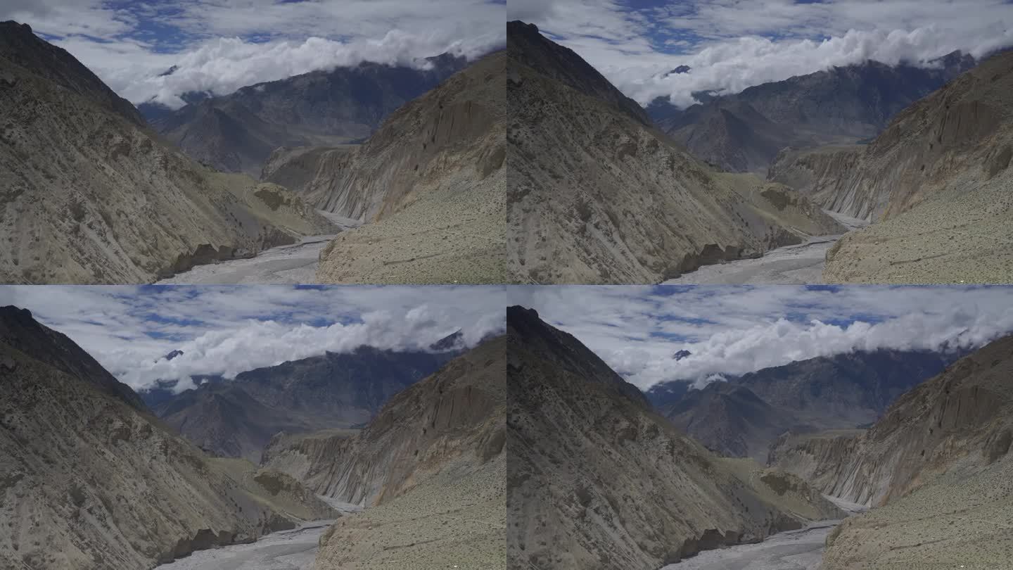 喜马拉雅山脉云层运动的时间变化