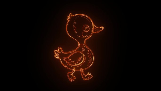 小鸭子描边发光