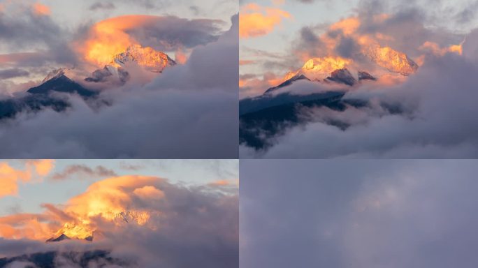 梅里雪山超级震撼的日照金山